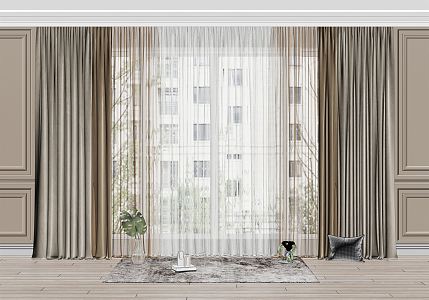 Modern Curtains 3d model