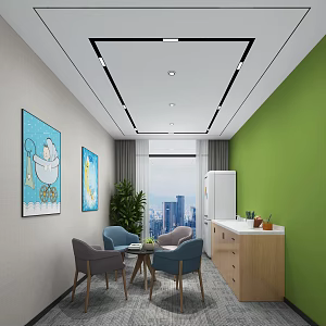 Modern pantry office 3d model