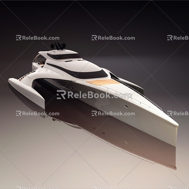 Modern Yacht Speedboat Surfing Boat model