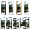 Modern Casement Doors In Various Colors With Aluminum Frames And Tempered Glass Panels