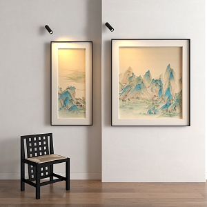 New Chinese Decorative Painting 3d model