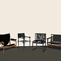 Modern Leisure Chairs Featuring Various Designs Wooden Frames And Comfortable Seats