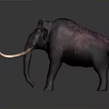 Prehistoric Mammoth Life Like Model With Long Tusks And Detailed Skin Texture