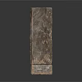 Four Ancient Textured Stone Slabs With Weathered Brown Beige Surface And Intricate Patterns 3d model