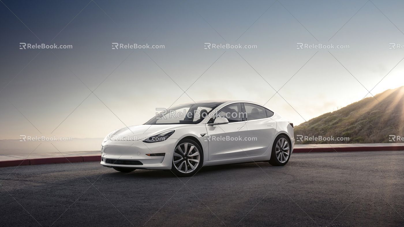 Model 3 Tesla cars 3d model