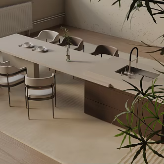 Modern table combination 3d model