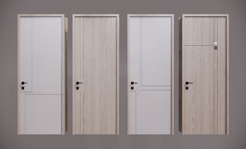 Modern swing door 3d model