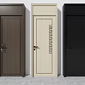 Modern Swing Doors with Different Colors and Patterned Panel Designs for Interior Use 3d model