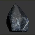 Natural Blue Gray Stone with Irregular Polygonal Shape and Unique Surface Texture 3d model