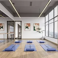 Modern Fitness Gym With Treadmills Exercise Bikes And Motivational Decor