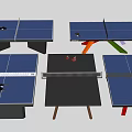 Sports Equipment Ping Pong Tables With Various Designs Colorful Frames And Accessories
