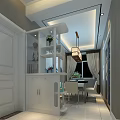 Modern Minimalist Living And Dining Room Interior With Cozy Sofas Flat TV And Green Plants