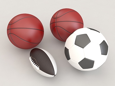 Sporting Goods Football Basketball Football 3d model