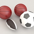 Sporting Goods Football Basketball Football 3d model