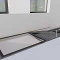 Modern Residential Building With Large Windows And White Wall Skylight Structure