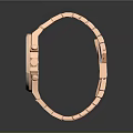 Elegant Luxury Rose Gold Watch Featuring Purple Dial And Diamond Inlaid Strap