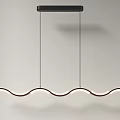 Modern Wave Shaped Pendant Light With Curved Design And Soft Illumination