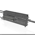 Industrial Equipment With Detailed Metal Mechanical Structure And Pipe Frame Design