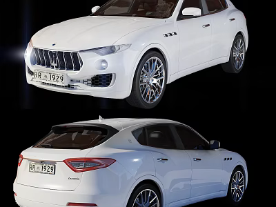 White Luxury SUV Car With Sleek Exterior Design Alloy Wheels And Modern Styling 3d model