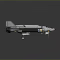 White Space Shuttle Model With Triangular Wings Cockpit And Landing Gear