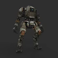 Game Movie Character Mechanical Robot With Detailed Armor Joints And Military Style Design