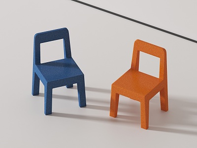 Modern children's chair 3d model