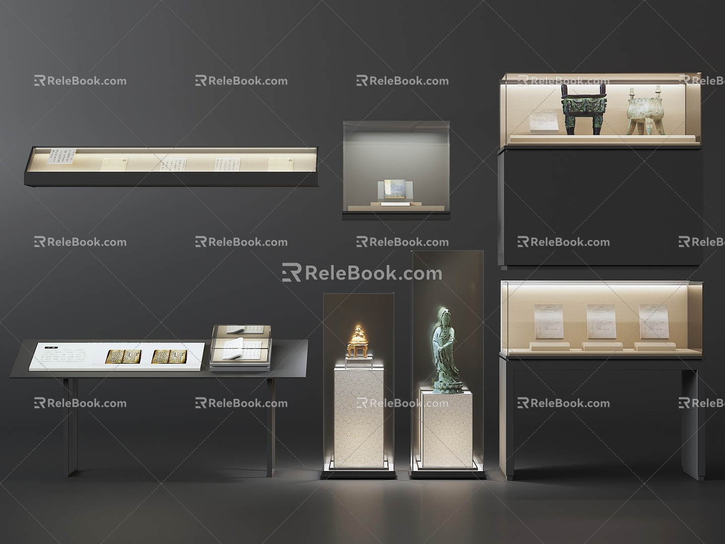 Museum showcase 3d model