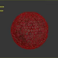 Abstract Geometric Sphere Composed Of Small Hexagonal Units With Textured Surface 3d model