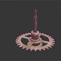 Industrial Gear Equipment With Vertical Shaft And Toothed Circular Base