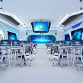 Smart Classroom Net Red Office Smart Invisible Door Modeling Room 3d model
