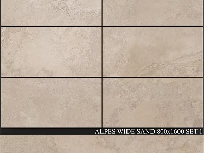 Alpes Wide Sand 800x1600 Set 1 Natural Stone Texture Floor Tiles 3d model