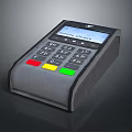 Computer Payment Terminal With Digital Display Numeric Keypad And Colored Function Buttons