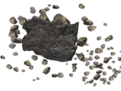 Natural Stone And Wood Materials For Home Decor And Interior Design 3d model