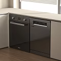Modern Kitchen Featuring Built in Oven Dishwasher Countertop And Cabinetry