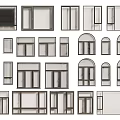 Modern floor-to-ceiling window sliding window casement window bay window balcony window system window frame broken bridge aluminum window 3d model