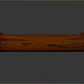 Natural Wooden Long Tray with Smooth Surface and Rustic Wood Grain Design