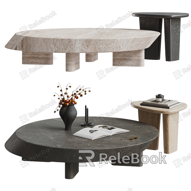 CASSINA Coffee Table Combination Tea Table Side Table Accessories Ornaments Mother and Mother Tea Table Vase model