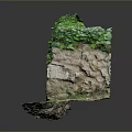 Lush Green Flower Plants With Stone Base In Garden Landscape Design