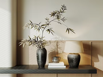 Vase Floriculture Decoration Porb Combination Table Lamp 3d model