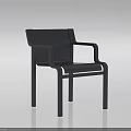 Modern Black Single Chair With Armrests And Sleek Design For Home Interior