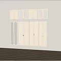 Modern Interior Door Designs With Light Colored Panels And Various Styles 3d model