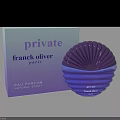 Private Franck Oliver Paris Eau de Parfum Spray with Shell Shaped Purple Blue Gradient Bottle