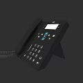 Professional Office Electrical Appliance Black Corded Phone With Digital Display And Numeric Keypad