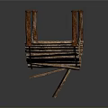 Traditional Wooden Suspension Bridge Design With Rope Railings And Wooden Planks