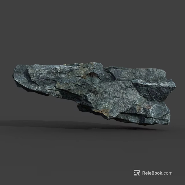 Unique Natural Gray Rock Formation With Rough Surface And Textured Geological Details 3d model 