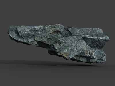 Unique Natural Gray Rock Formation With Rough Surface And Textured Geological Details 3d model