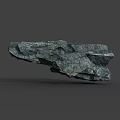 Unique Natural Gray Rock Formation With Rough Surface And Textured Geological Details