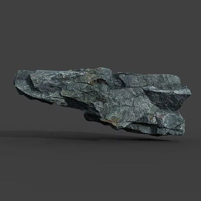 Unique Natural Gray Rock Formation With Rough Surface And Textured Geological Details 3d model