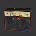 Marshall Electronic Amplifier Speaker With Classic Design And Control Panel