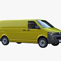 Yellow Volkswagen Cargo Van Exterior Look 3d model